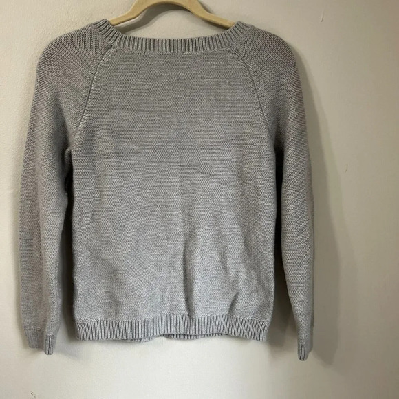 Talbots Women Gray Sweater Small Cable Knit Angora Crew Long Sleeve Pullover - Picture 5 of 6